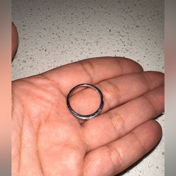 White gold stackable diamond ring/ wedding band - Picture 7 of 7